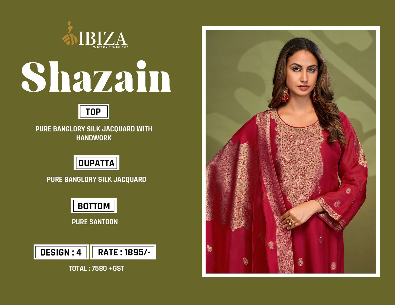 Shazain By Ibiza Handwork Banglory Silk Salwar Kameez Wholesale Market In Surat